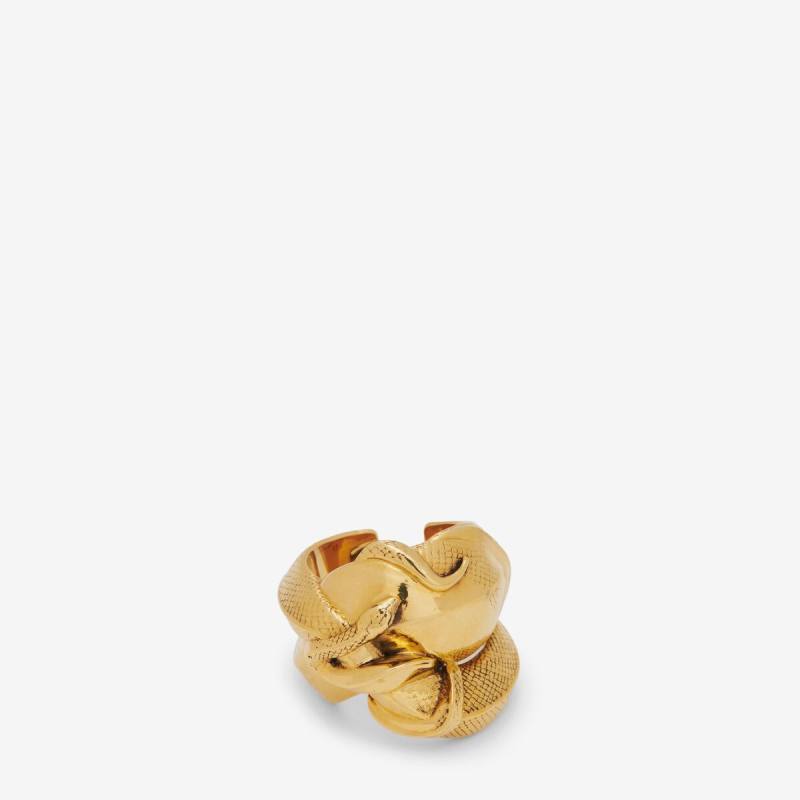 Alexander McQueen Women's Gold Snake Ring - 5½ (Brass)